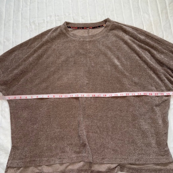 Umgee Womens Brown Textured Knit Dolman Sleeve Oversized Top Size L - Picture 6 of 7